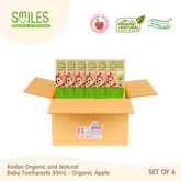 Smiles Organic and Natural Tooth Gel (Apple) 50ml Set of 6